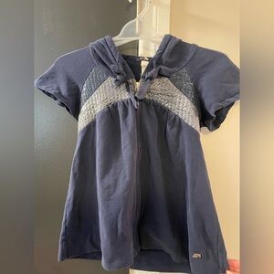 Miss Sixty Navy Blue Short Sleeve Top